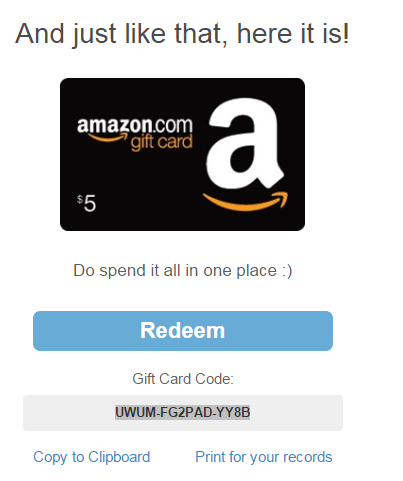 Amazon Swagbucks Giftcard